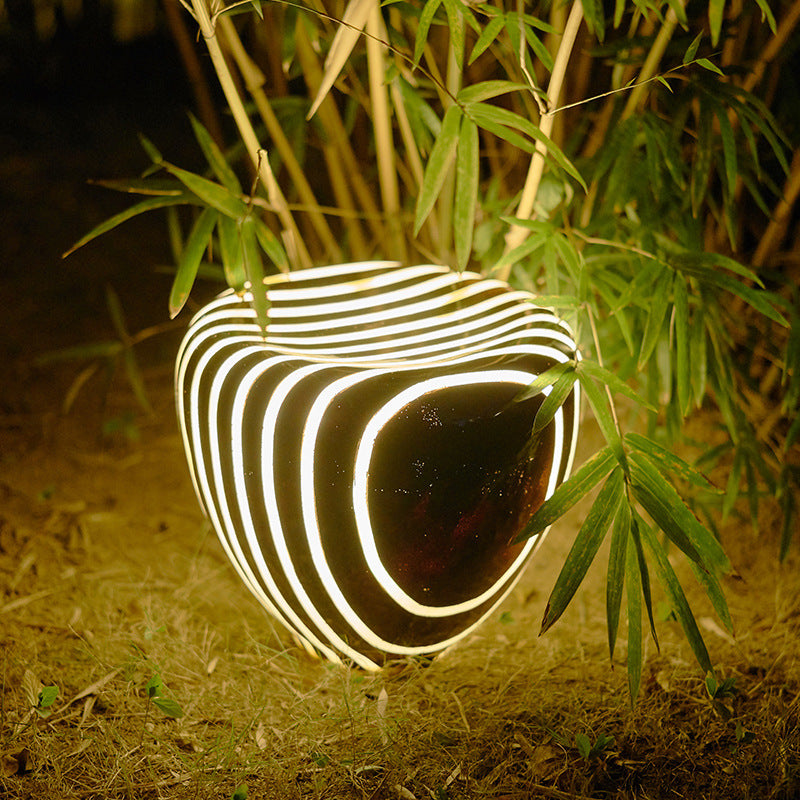 Contemporary Solar Resin Faux Outdoor Light
