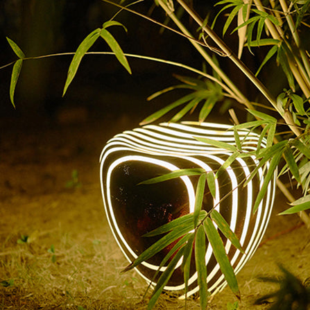Contemporary Solar Resin Faux Outdoor Light