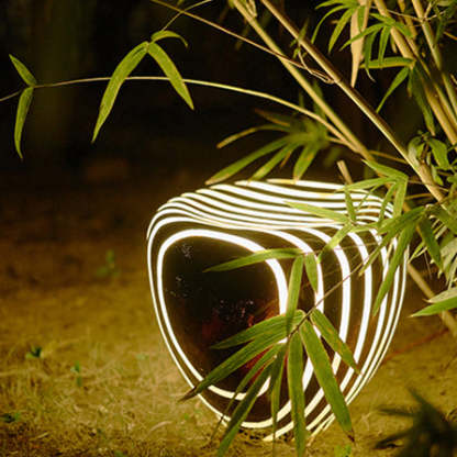 Contemporary Solar Resin Faux Outdoor Light