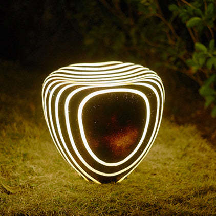 Contemporary Solar Resin Faux Outdoor Light
