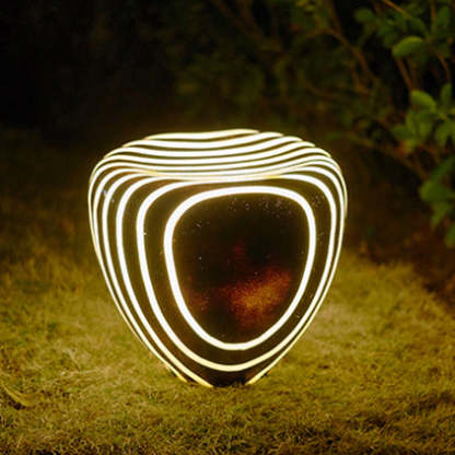 Contemporary Solar Resin Faux Outdoor Light