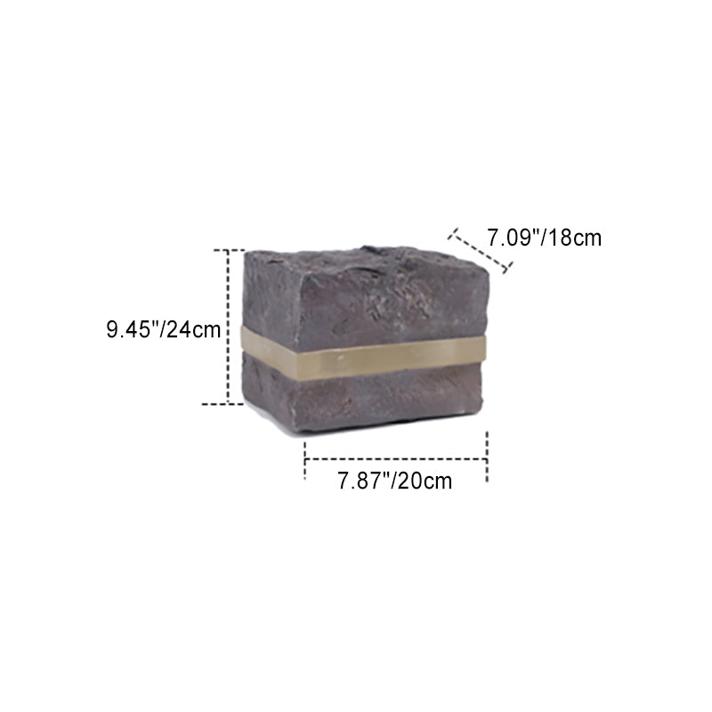 Contemporary Solar Resin Faux Outdoor Light