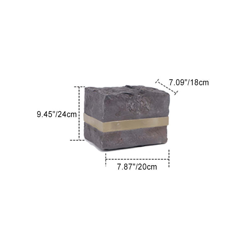 Contemporary Solar Resin Faux Outdoor Light