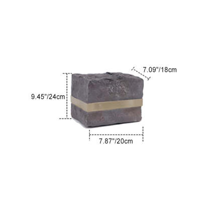 Contemporary Solar Resin Faux Outdoor Light