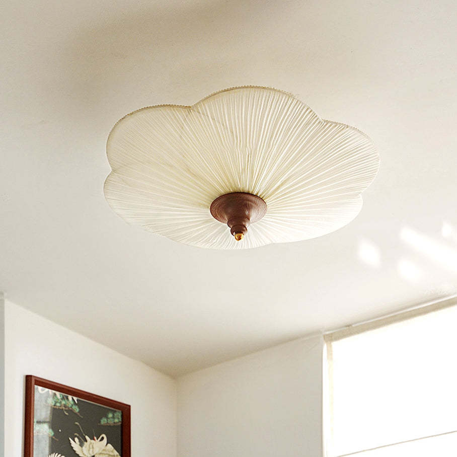 French Wood Plum Blossom 3-Light Ceiling Light