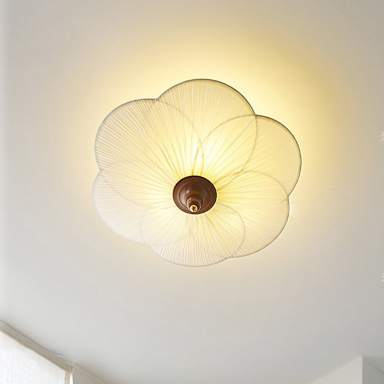 French Wood Plum Blossom 3-Light Ceiling Light