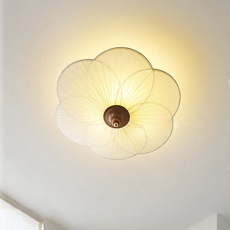 French Wood Plum Blossom 3-Light Ceiling Light