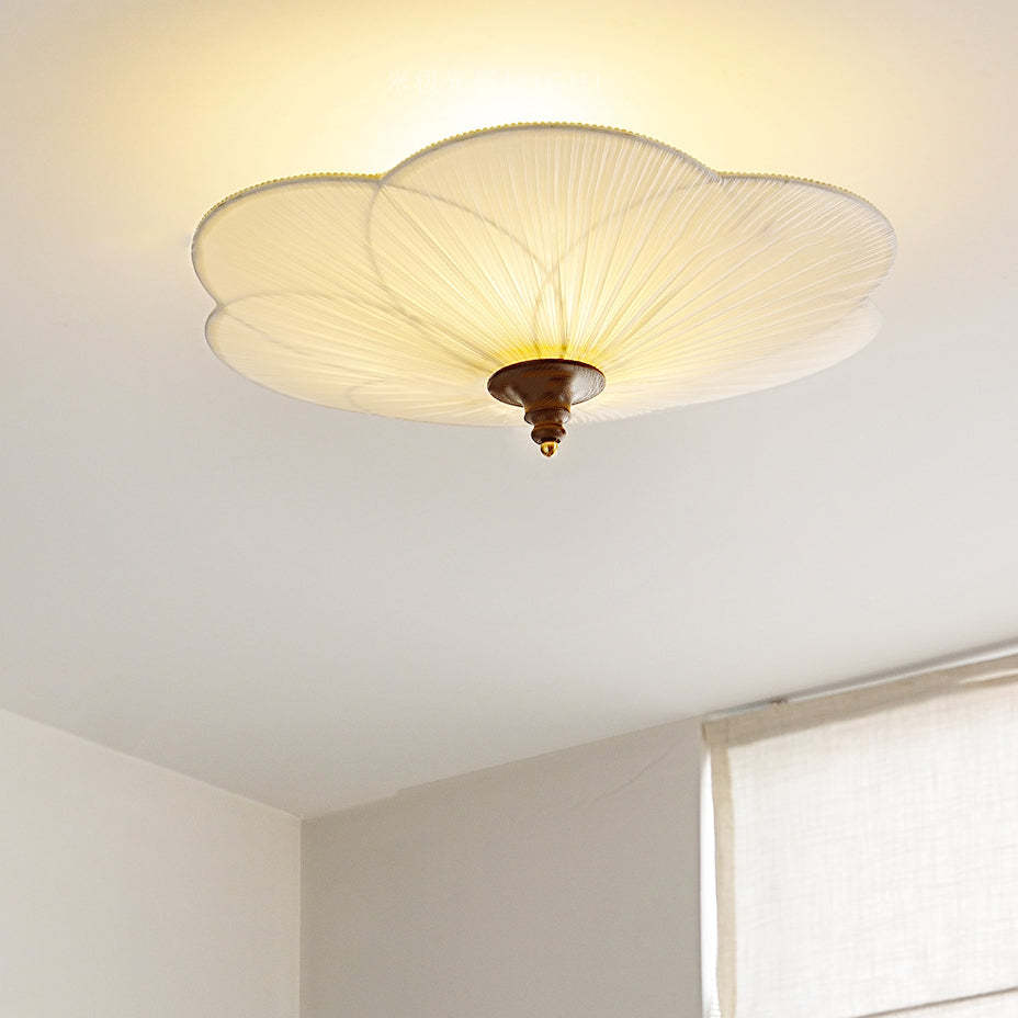 French Wood Plum Blossom 3-Light Ceiling Light