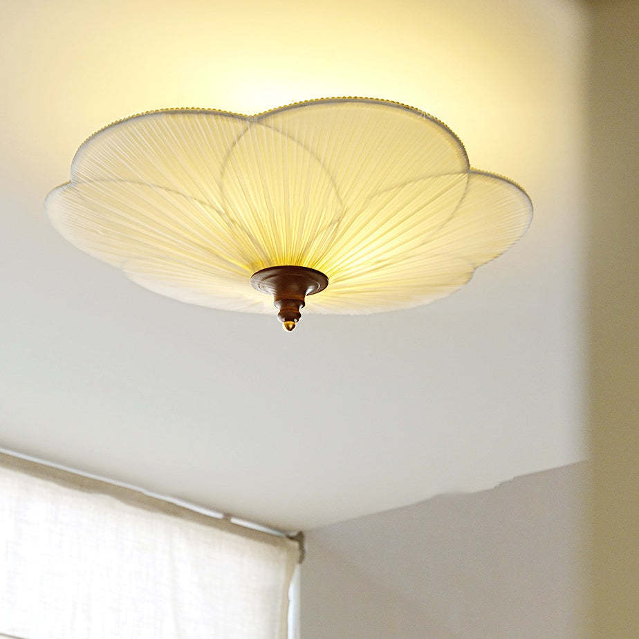 French Wood Plum Blossom 3-Light Ceiling Light