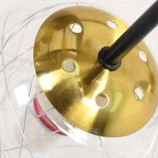 Modern Glass Ball Shade 3-Light Semi-Flush Ceiling Light — Clear / 110V-120V For US/CA