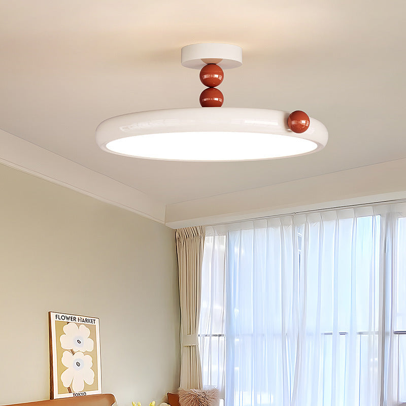 Scandinavian Macaron Glass Round Ceiling Light — 220V-240V For UK/AU / Infinitely Dimmable