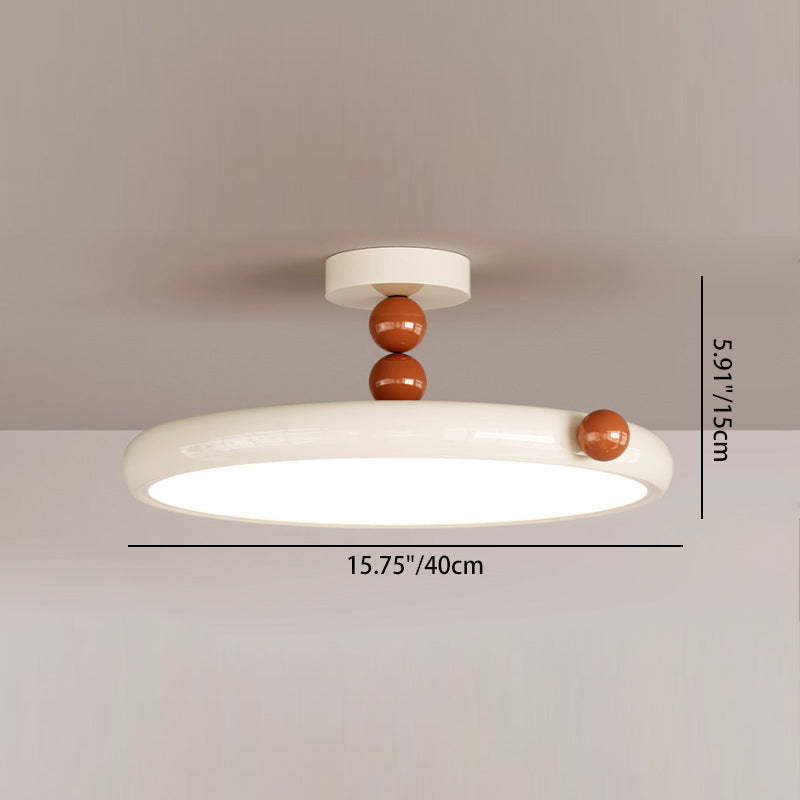 Scandinavian Macaron Glass Round Ceiling Light