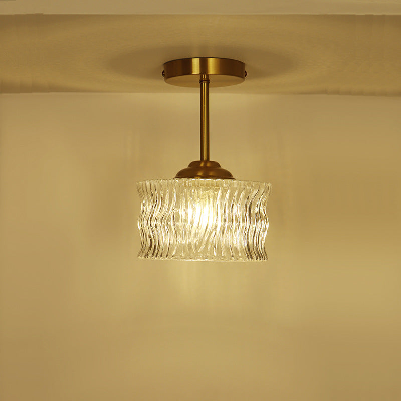 Contemporary Brass Water Ripple Ceiling Light
