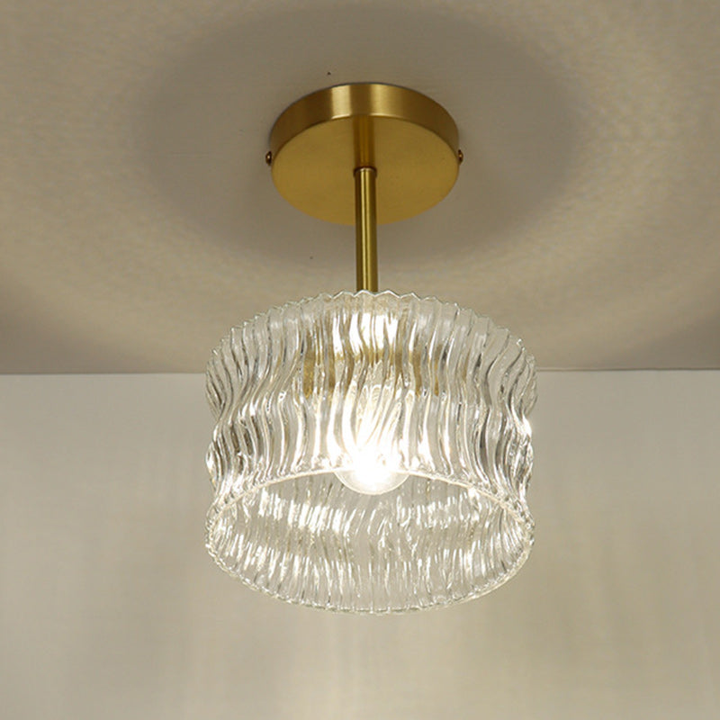 Contemporary Brass Water Ripple Ceiling Light