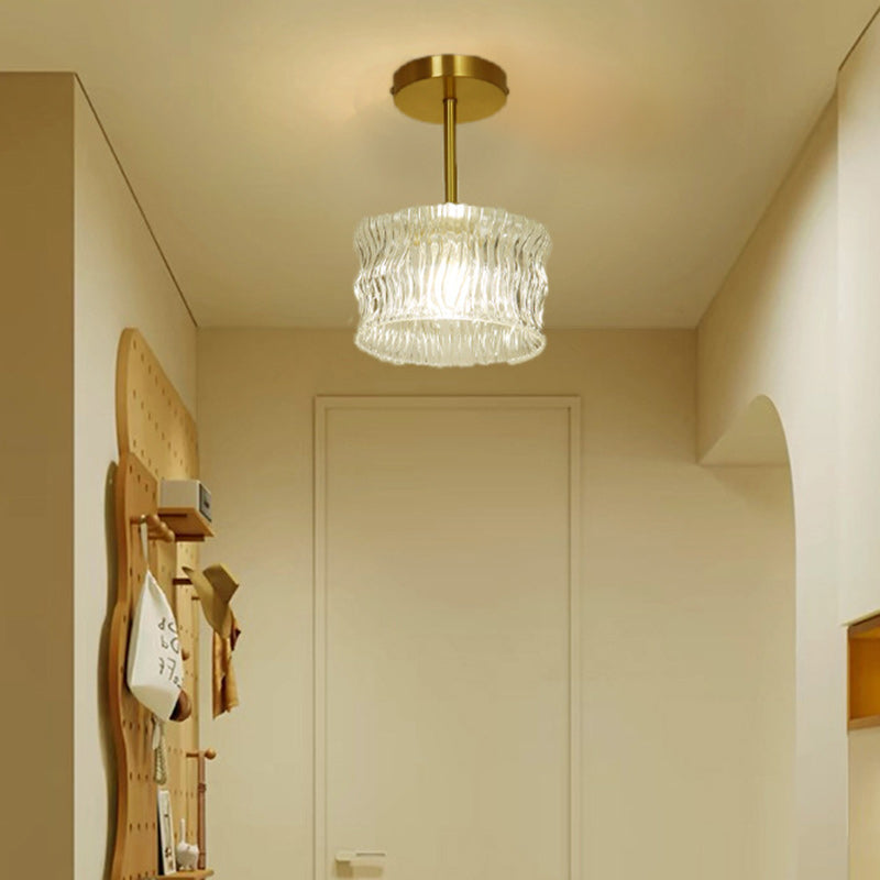 Contemporary Brass Water Ripple Ceiling Light