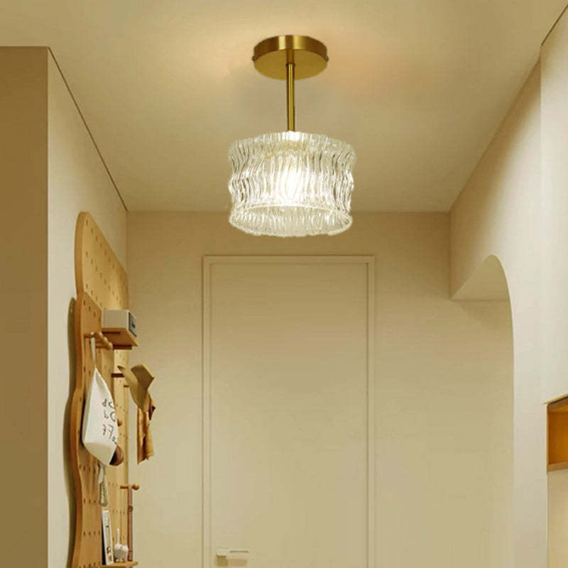 Contemporary Brass Water Ripple Ceiling Light