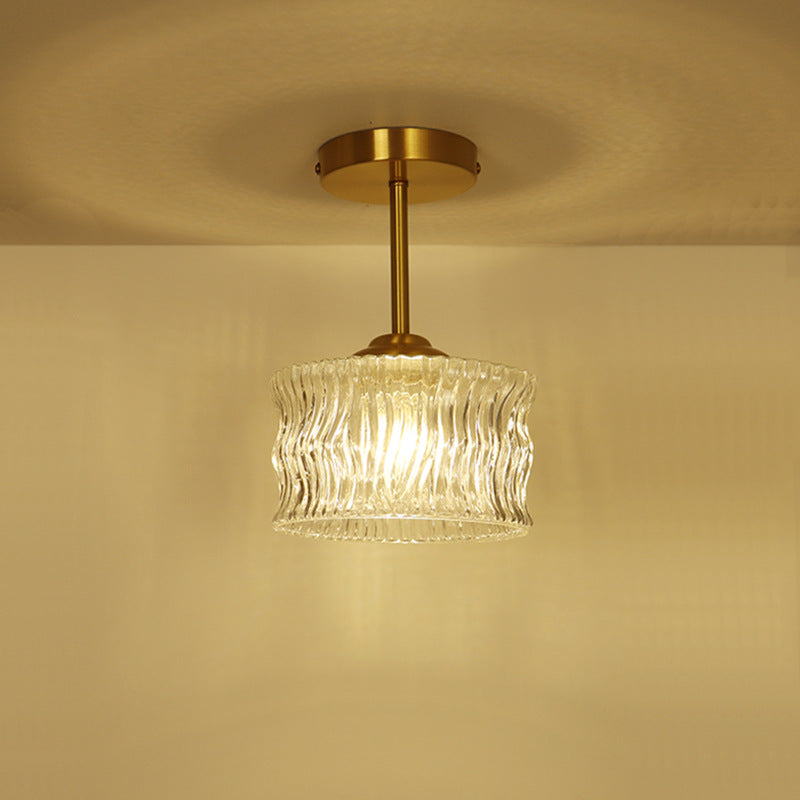 Contemporary Brass Water Ripple Ceiling Light