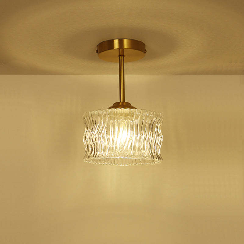Contemporary Brass Water Ripple Ceiling Light