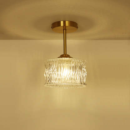 Contemporary Brass Water Ripple Ceiling Light