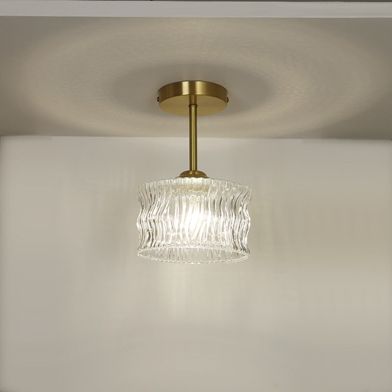 Contemporary Brass Water Ripple Ceiling Light