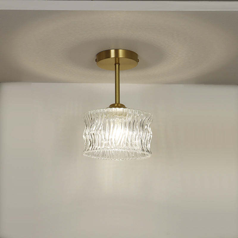 Contemporary Brass Water Ripple Ceiling Light