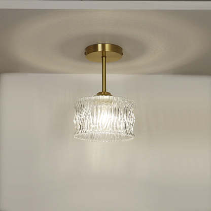Contemporary Brass Water Ripple Ceiling Light