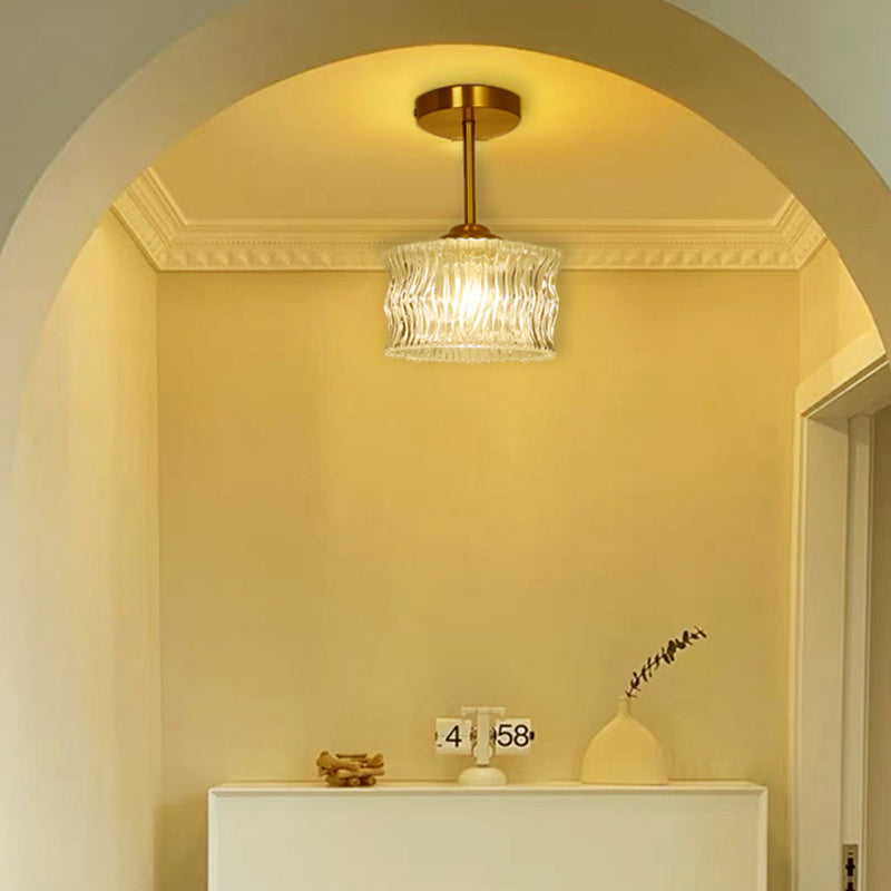 Contemporary Brass Water Ripple Ceiling Light
