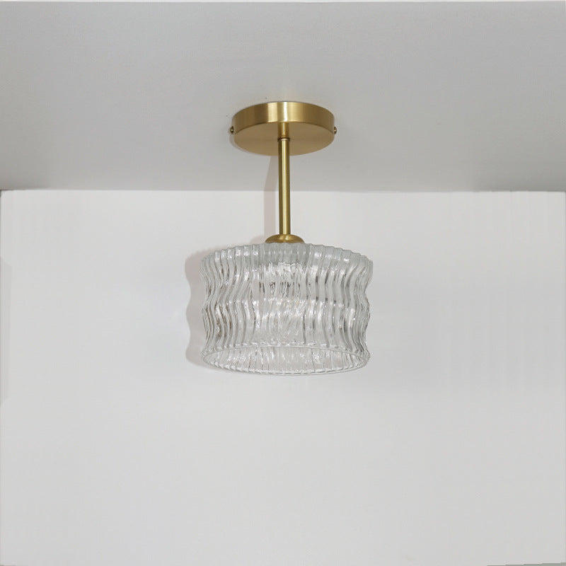 Contemporary Brass Water Ripple Ceiling Light