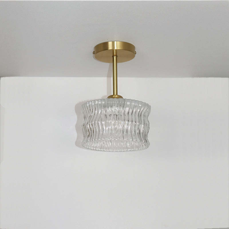 Contemporary Brass Water Ripple Ceiling Light