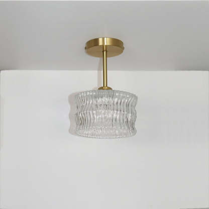Contemporary Brass Water Ripple Ceiling Light