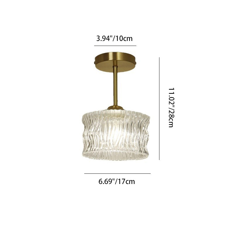 Contemporary Brass Water Ripple Ceiling Light