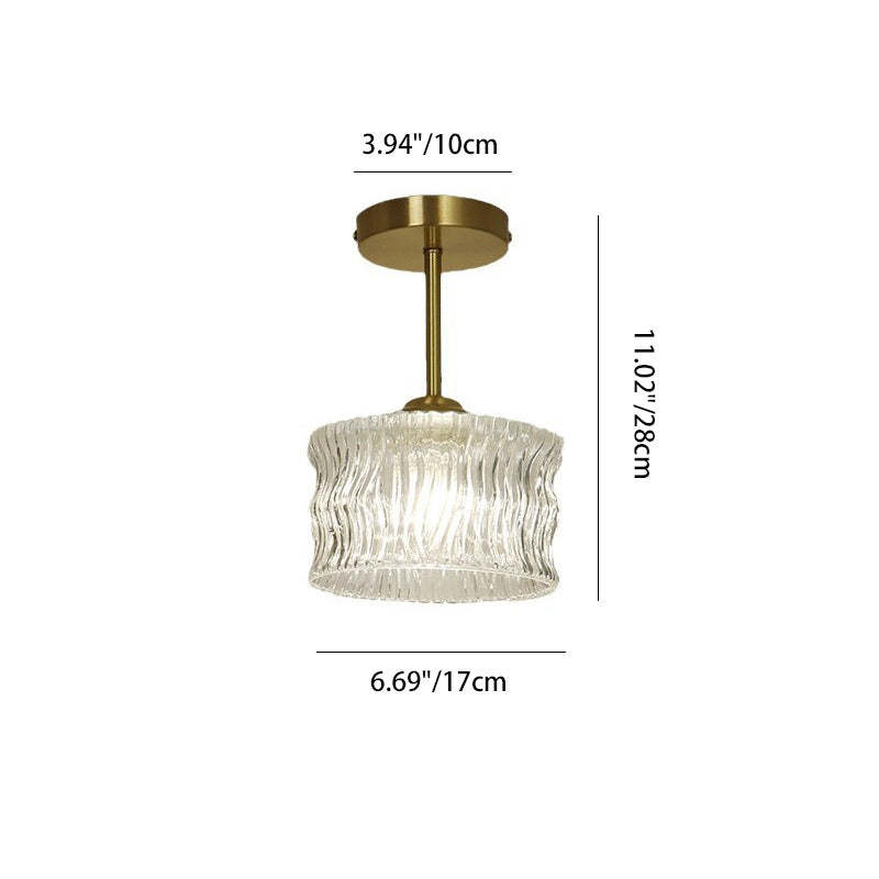 Contemporary Brass Water Ripple Ceiling Light