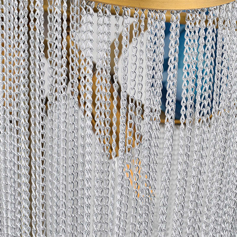 Contemporary Agate Bead Aluminum Chain Chandelier