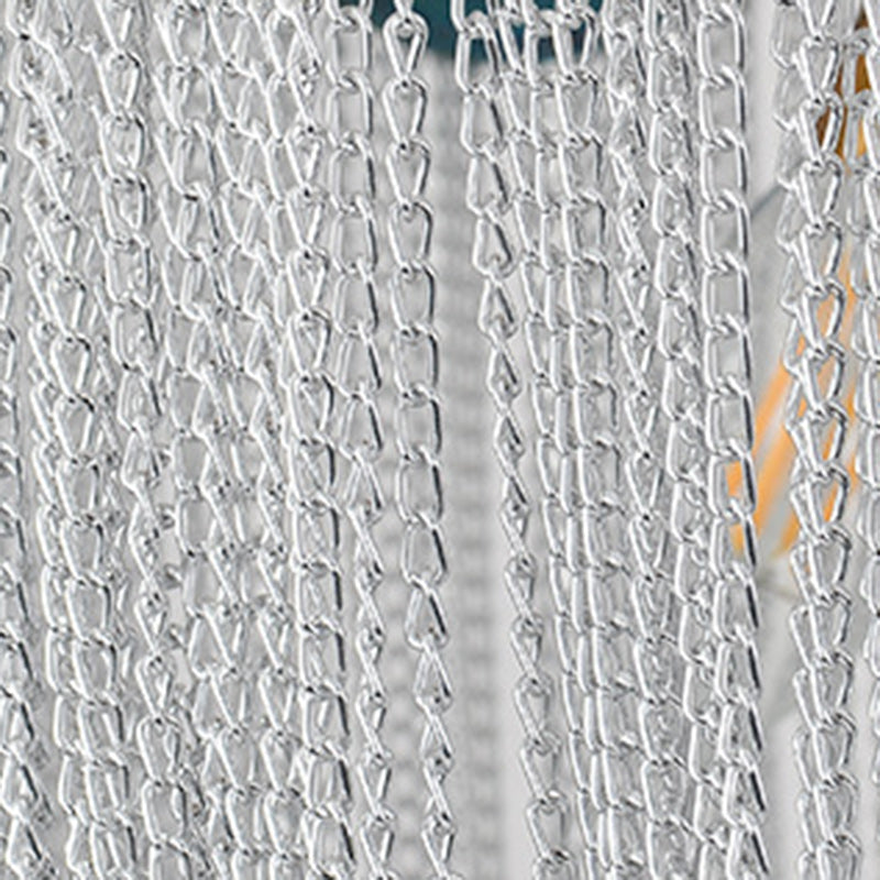 Contemporary Agate Bead Aluminum Chain Chandelier