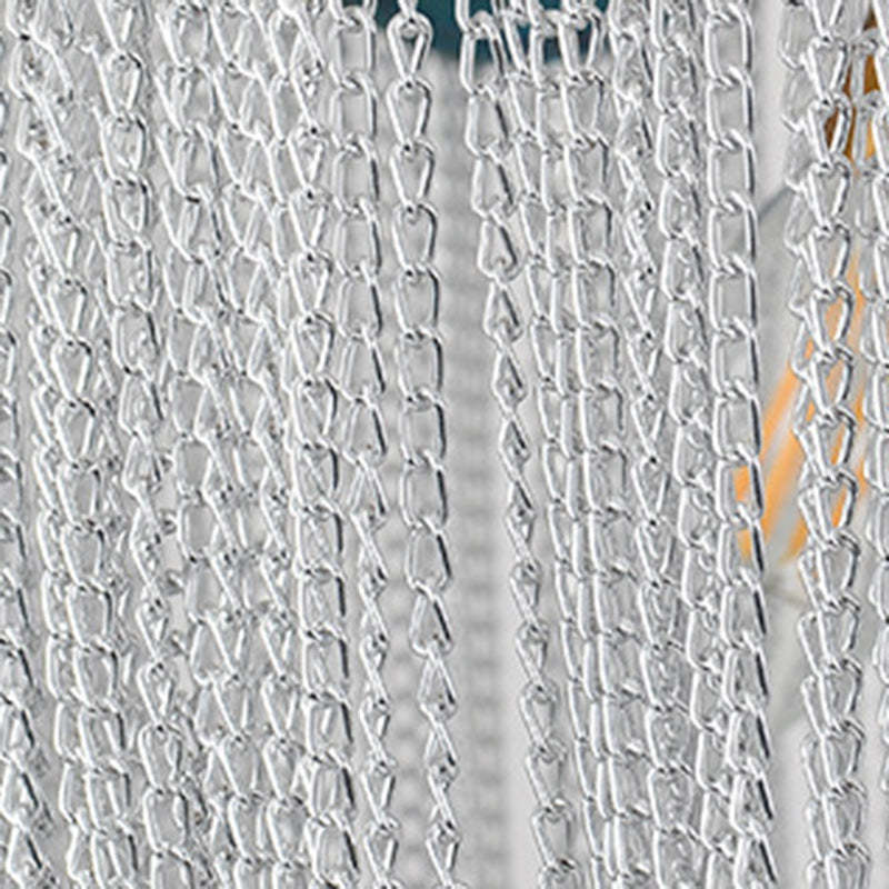 Contemporary Agate Bead Aluminum Chain Chandelier