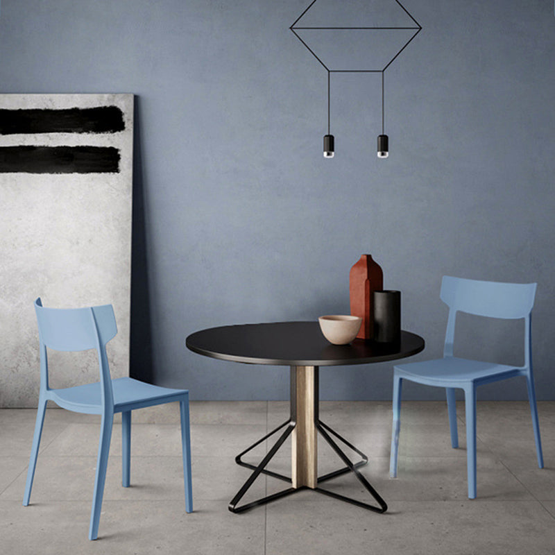 Nordic Plastic Stackable Open-Back Dining Chair