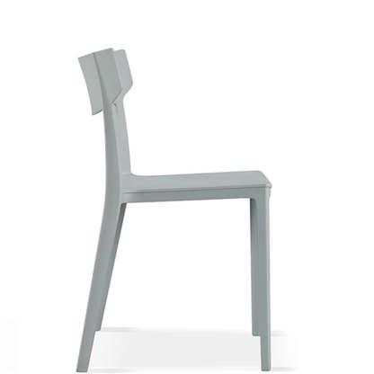 Nordic Plastic Stackable Open-Back Dining Chair