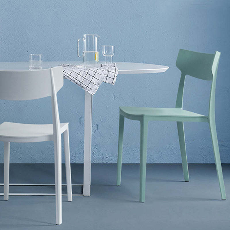 Nordic Plastic Stackable Open-Back Dining Chair