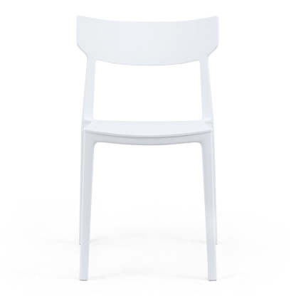Nordic Plastic Stackable Open-Back Dining Chair