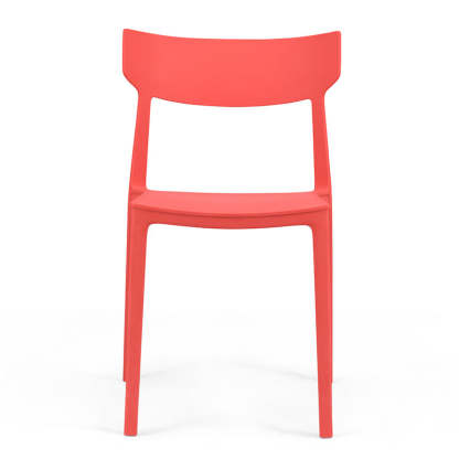 Nordic Plastic Stackable Open-Back Dining Chair