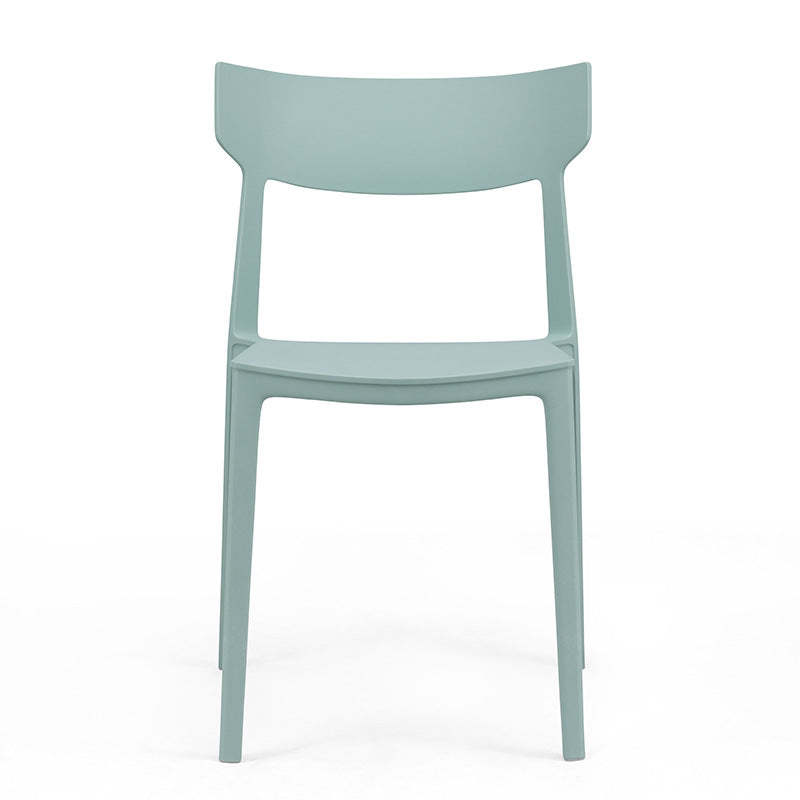 Nordic Plastic Stackable Open-Back Dining Chair