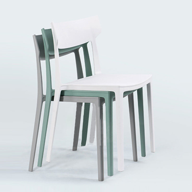 Nordic Plastic Stackable Open-Back Dining Chair