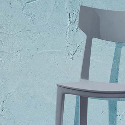 Nordic Plastic Stackable Open-Back Dining Chair — White