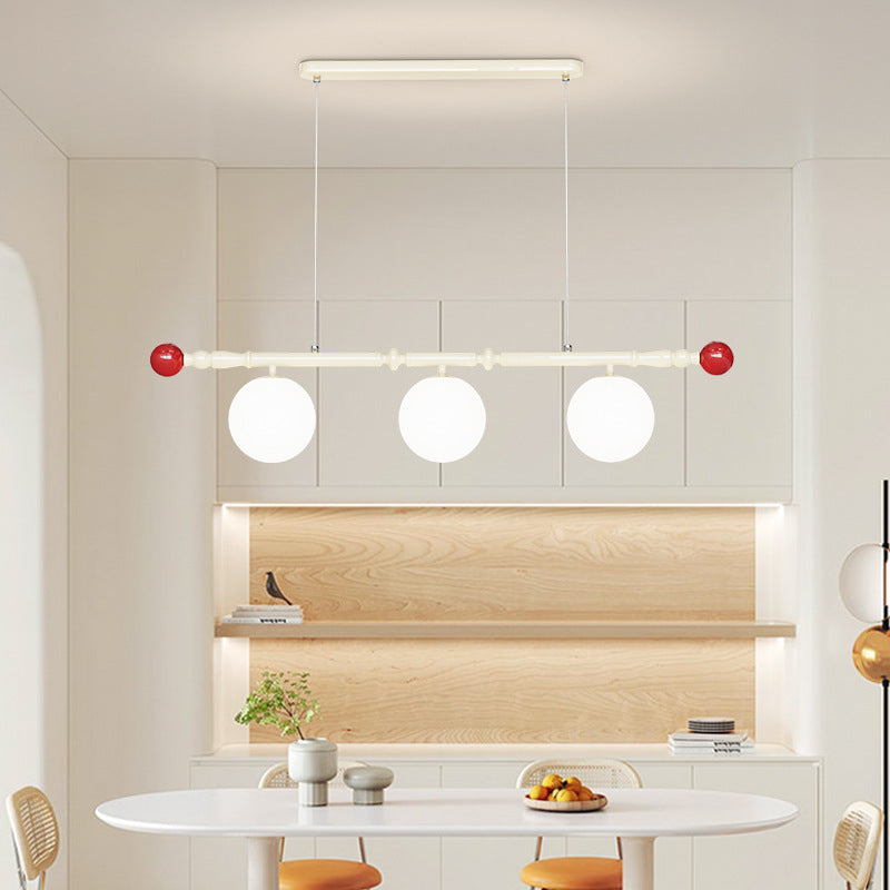 Scandinavian Iron Acrylic Spherical Island Chandelier