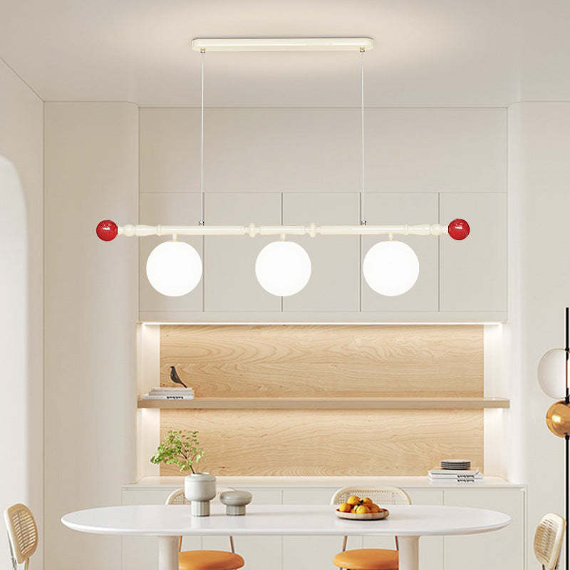 Scandinavian Iron Acrylic Spherical Island Chandelier