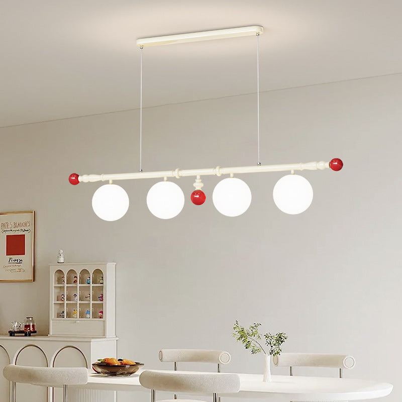 Scandinavian Iron Acrylic Spherical Island Chandelier