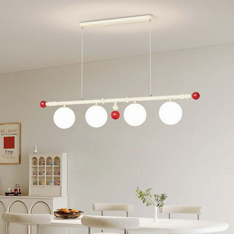 Scandinavian Iron Acrylic Spherical Island Chandelier