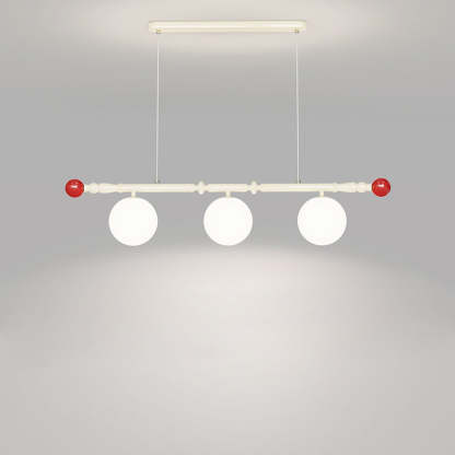 Scandinavian Iron Acrylic Spherical Island Chandelier