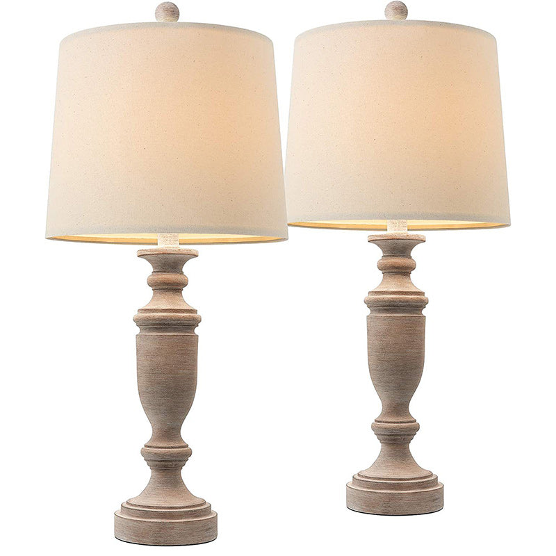 Modern Eclectic Fabric Solid Wood Table Lamp