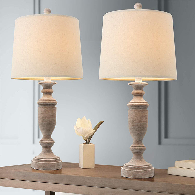 Modern Eclectic Fabric Solid Wood Table Lamp — 220V-240V For UK/AU